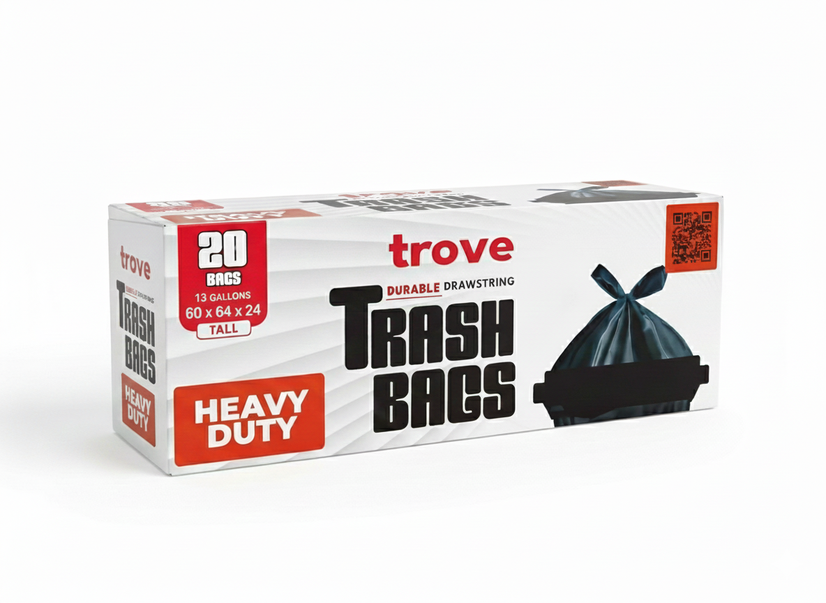 trove heavy duty trash bag box